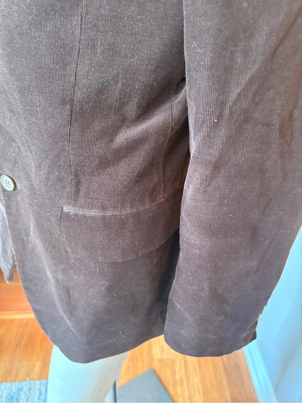 H&M Dark Brown Corduroy Blazer - Two-Button Sport Coat